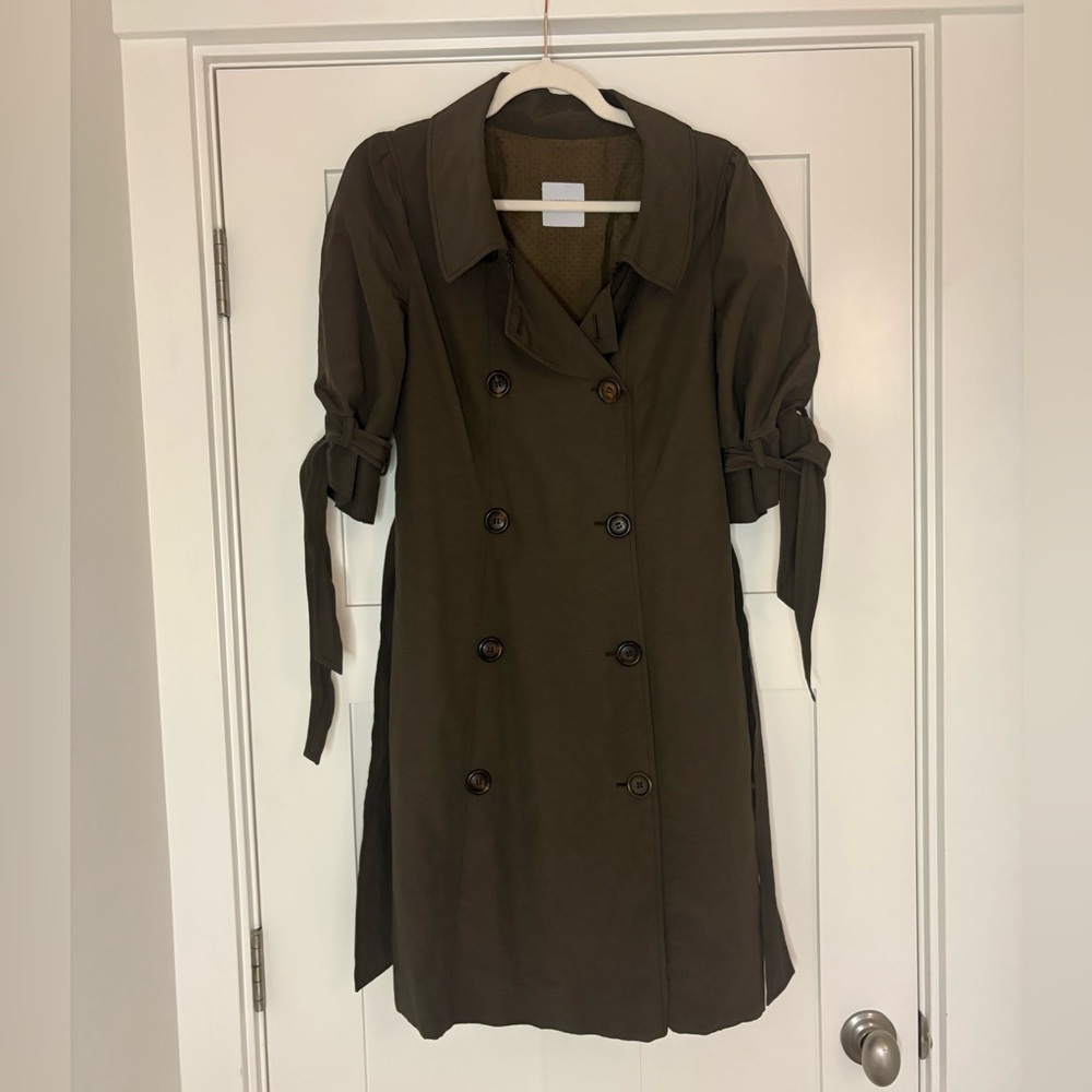 Moschino Double-Breasted Trench Coat Sz 8 - Picture 4 of 10